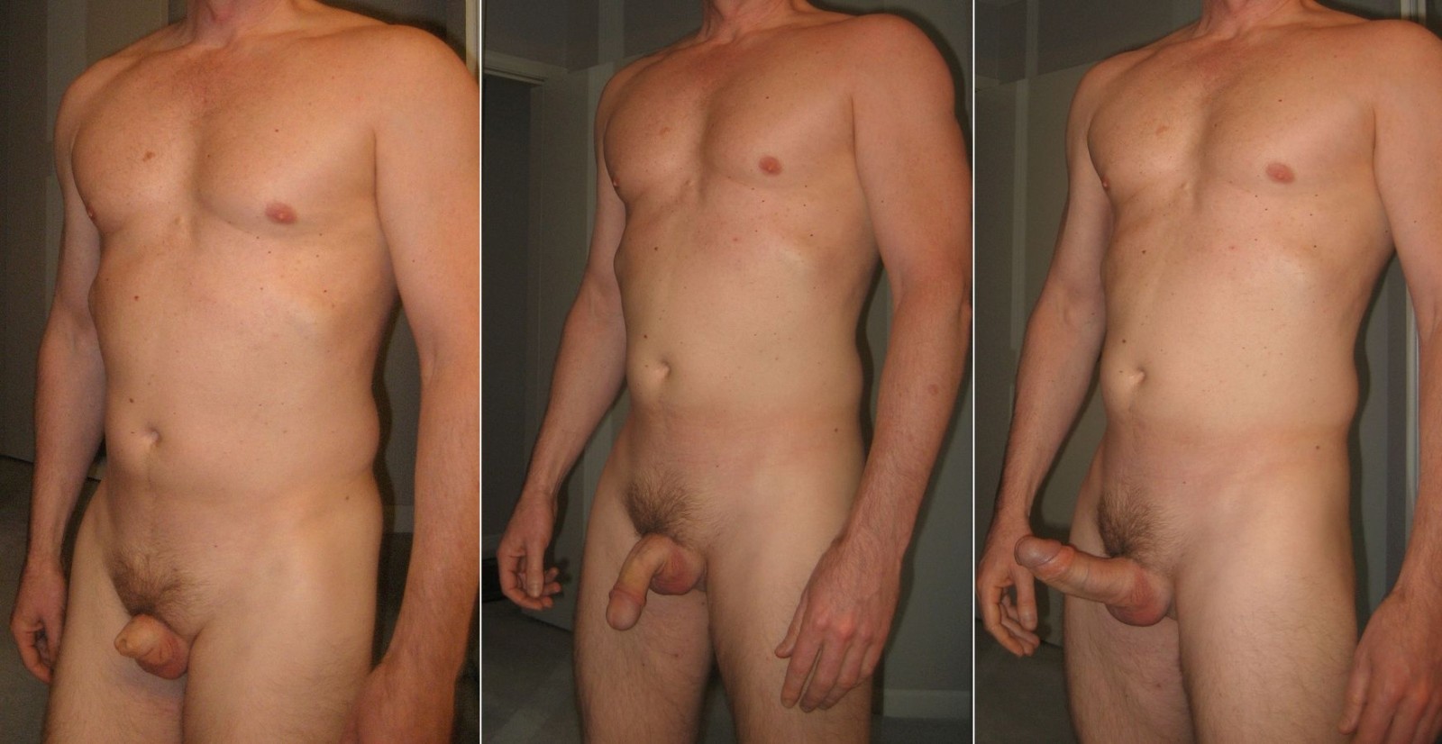 Men showing size of dicks